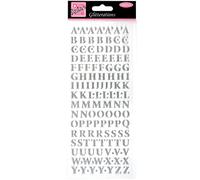 Anitas Glitterations Stickers, Upper Case Alphabet, Silver, For Scrapbooking, Card Making, Kids Play, Homework, Art, Craft, Embelish, Decorative, Paper, Card, Glass, Metal, Plastic, Foam