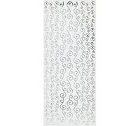 Anitas Outline Stickers, Border, Silver on White, For Scrapbooking, Card Making, Kids Play, Homework, Art, Craft, Embelish, Decorative, Paper, Card, Glass, Metal, Plastic, Foam