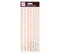 Anita's Outline Stickers, Borders, Rose Gold On White, for Scrapbooking, Card Making, Kids Play, Homework, Art, Craft, Embelish, Decorative, Paper, Card, Glass, Metal, Plastic, Foam