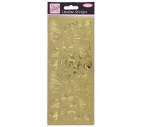 Anitas Outline Stickers, Butterfly, Gold, For Scrapbooking, Card Making, Kids Play, Homework, Art, Craft, Embelish, Decorative, Paper, Card, Glass, Metal, Plastic, Foam