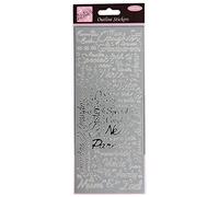 Anitas Outline Stickers, Couples, Silver, For Scrapbooking, Card Making, Kids Play, Homework, Art, Craft, Embelish, Decorative, Paper, Card, Glass, Metal, Plastic, Foam