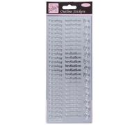 Anitas Outline Stickers, Evening Invitation, Silver, For Scrapbooking, Card Making, Kids Play, Homework, Art, Craft, Embelish, Decorative, Paper, Card, Glass, Metal, Plastic, Foam