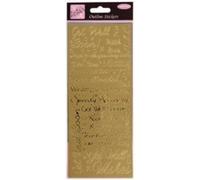 Anitas Outline Stickers, Get Well Soon, Gold, For Scrapbooking, Card Making, Kids Play, Homework, Art, Craft, Embelish, Decorative, Paper, Card, Glass, Metal, Plastic, Foam