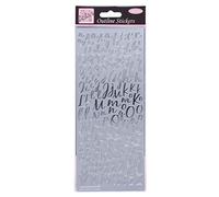 Anitas Outline Stickers, Modern Alphabet, Silver, For Scrapbooking, Card Making, Kids Play, Homework, Art, Craft, Embelish, Decorative, Paper, Card, Glass, Metal, Plastic, Foam