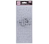Anitas Outline Stickers, Months And Numbers, Silver, For Scrapbooking, Card Making, Kids Play, Homework, Art, Craft, Embelish, Decorative, Paper, Card, Glass, Metal, Plastic, Foam