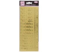 Anitas Outline Stickers, Regular Best Wishes, Gold, For Scrapbooking, Card Making, Kids Play, Homework, Art, Craft, Embelish, Decorative, Paper, Card, Glass, Metal, Plastic, Foam
