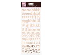 Anitas Outline Stickers, Script Alpha Lower Case, Rose Gold On White, For Scrapbooking, Card Making, Kids Play, Homework, Art, Craft, Embelish, Decorative, Paper, Card, Glass, Metal, Plastic, Foam
