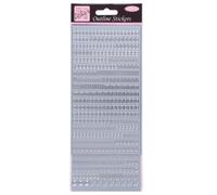 Anitas Outline Stickers, Small Letters, Silver, For Scrapbooking, Card Making, Kids Play, Homework, Art, Craft, Embelish, Decorative, Paper, Card, Glass, Metal, Plastic, Foam