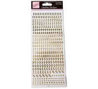 Anitas Outline Stickers, Small Numbers, Gold on White, For Scrapbooking, Card Making, Kids Play, Homework, Art, Craft, Embelish, Decorative, Paper, Card, Glass, Metal, Plastic, Foam