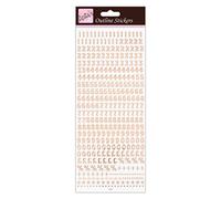 Anitas Outline Stickers, Small Numbers, Rose Gold On White, For Scrapbooking, Card Making, Kids Play, Homework, Art, Craft, Embelish, Decorative, Paper, Card, Glass, Metal, Plastic, Foam