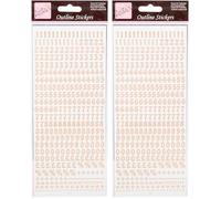 Anitas Outline Stickers, Small Numbers, Rose Gold on White, for Scrapbooking, Card Making, Kids Play, Homework, Art, Craft, Embelish, Decorative, Paper, Card, Glass, Metal, Plastic, Foam (Pack of 2)