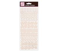 Anita's Outline Stickers, Sparkling Stars, Rose Gold on White, Scrapbooking, Card Making, Kids Play, Homework, Art, Craft, Embelish, Decorative, Paper, Card, Glass, Metal, Plastic, Foam