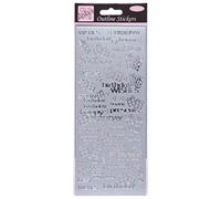 Anitas Outline Stickers, Special Birthday Wishes, Silver, For Scrapbooking, Card Making, Kids Play, Homework, Art, Craft, Embelish, Decorative, Paper, Card, Glass, Metal, Plastic, Foam