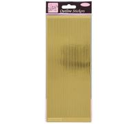 Anitas Outline Stickers, Straight Line Borders, Gold, For Scrapbooking, Card Making, Kids Play, Homework, Art, Craft, Embelish, Decorative, Paper, Card, Glass, Metal, Plastic, Foam