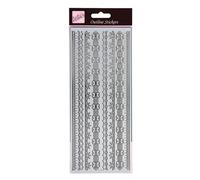 Anitas Outline Stickers, Timeless Borders, Silver, For Scrapbooking, Card Making, Kids Play, Homework, Art, Craft, Embelish, Decorative, Paper, Card, Glass, Metal, Plastic, Foam