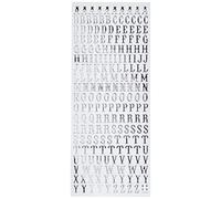 Anitas Outline Stickers, Traditional Alphabet, Silver on White, For Scrapbooking, Card Making, Kids Play, Homework, Art, Craft, Embelish, Decorative, Paper, Card, Glass, Metal, Plastic, Foam