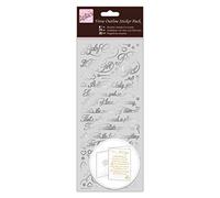 Anitas Outline Stickers, Verses, Baby Girl, Silver, For Scrapbooking, Card Making, Kids Play, Homework, Art, Craft, Embelish, Decorative, Paper, Card, Glass, Metal, Plastic, Foam