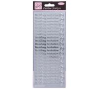 Anitas Outline Stickers, Wedding Invitation, Silver, For Scrapbooking, Card Making, Kids Play, Homework, Art, Craft, Embelish, Decorative, Paper, Card, Glass, Metal, Plastic, Foam