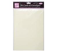 Anita's Plain, Blank Cards & Envelopes, A4, Cream, Pack of 4, for Home, Wedding, Birthday, Christmas, Thank You, Art & Craft, Scrapbooking Supplies, Baby Shower, Card Making