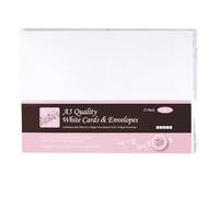 Anita's Plain, Blank Cards & Envelopes, A5, White, Pack of 25, for Home, Wedding, Birthday, Christmas, Thank You, Art & Craft, Scrapbooking Supplies, Baby Shower, Card Making
