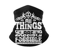 Anitdust Face Cover Christianty Faith Jesus-With God All Things Are Possible Facial Shield Multifunctional Neck Gaiter For Sports Climbing Women