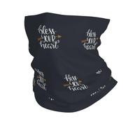 Anitdust Half Face Scarf Bless Your Heart Facial Shield Multifunctional Neck Scarf For Workout Climbing Yoga