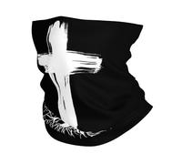 Anitdust Neck Gaiter,Rooted in Christ Faith Religious Jesus White,Headwear Premium Neck Scarf for Climbing Men Tennis 26X30cm