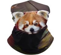 Anitdust Neck Scarf,Red Panda,Balaclava Non-Slip Half Face Scarf for Skiing Yoga Men 26X30cm