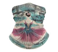Anitdust Tube Scarf, Bandana Classical Ballet Elegant Ballerina Breathable Half Face Scarf for Outdoor Yoga Women