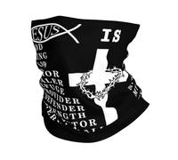 Anitdust Tube Scarf,Jesus is My God My King My Lord Jesus White,Neck Warmer Comfortable Face Cover for Men Outdoor Running 26X30cm