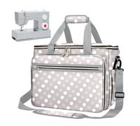 Anitor Sewing Machine Carrying Case with Removable Bottom Padding | Sewing Machine Bag Fits for Singer, Brother, Janome, Most Standard Sewing Machines, Sewing Accessories, Round Dot，(Bag Only)