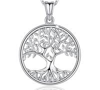 Aniu Tree of Life Necklace for Women 925 Sterling Silver Pendant Necklace Personalised Silver Jewellery Gifts for Mum Girlfriend Wife Birthday Gifts