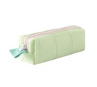 Aniute Cute Pencil Case Aesthetic Pen Pouch with Zipper Soft Makeup Bag Stationery Organizer for Kids School Office Travel (Pure-green)
