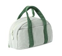 Aniute Large Capacity Corduroy Pencil Case Stationery Organizer Bag Portable Travel Toiletry Makeup Pouch for Students Office Workers Durable Cute Pen Bag for School Supplies (Green)