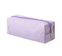 Aniute Pencil Case Canvas Pencil Pouch with Zipper Aesthetic Pen Case Pouch for School Students Teen Girls Boys Kids (Purple)