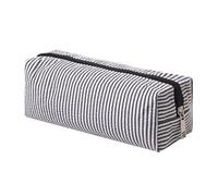 Aniute Pencil Case Canvas Pencil Pouch with Zipper Aesthetic Pen Case Pouch for School Students Teen Girls Boys Kids (Black)