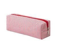 Aniute Pencil Case Canvas Pencil Pouch with Zipper Aesthetic Pen Case Pouch for School Students Teen Girls Boys Kids (Red)
