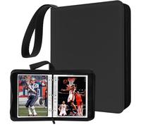 ANIXITECH Mini Card Binder, 1-Pocket Super Lightweight Zipper Binder Holds 80+ Trading Cards, Small Cards Binder for TCG, MTG, Sports & Game Cards, Portable Gift for Girls & Collectors (Black)