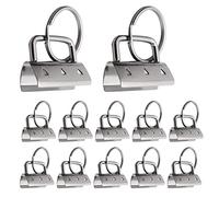 Aniyaa 50Pcs Key Fob Hardware with Split Rings Set Tail Clips for Wristlet Clamp Lanyard Keychain DIY Tool with Ring