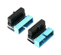 Aniyaa Adattatore di Estensione da Un Femmina da 2 Pz USB 3.0 Un 20 Pin Su E Giù Angolato di 90 Gradi per la Scheda Madre