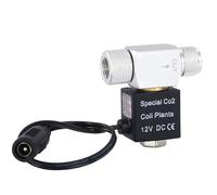 Aniyaa Aquarium CO2 Solenoid Valve Waterproof Double Head Regulator for Fish Tank UK UK Plug