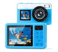 Aniyaa Autofocus 10ft Waterproof Digital Camera, 2.7K Underwater Cam for Snorkeling, Surfing, Swimming and Kayaking