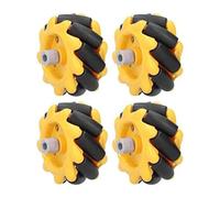 Aniyaa Mecanum Wheel, 48mm Omni-Directional Wheel Smart Robot Car Accessories DIY Toy Components Replacement Spare Parts Accessories