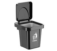 Aniyaa Stainless Steel Wall-Hanging Ashtray with Lid Trash Can-Shaped Bathroom Living Room Fly Ash-Proof Punch-Free Bathroom A