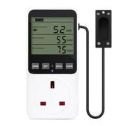 Aniyaa Temperature Humidity Controller Socket 230V 13A Digital Thermostat Humidity Sensor 20-95% RH UK Plug