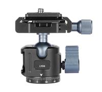 Aniyaa Universal Tripod Ball Pan-Tilt Quick Release 360° Ball Pan-Tilt W Arca +Cold Shoe Mount for DSLR Camera Tripod Monitor