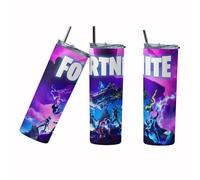 anjeca Drinking Water Bottle Kids Gift Tumbler Fantasy Design with Straw x1 fortnite