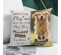 AnJeey Custom Dog Memorial Pillow - Engraved Photo & Name - Sympathy Gift for Loss of Dog, Cat - Pet Death Remembrance, Funeral Gift, Pet Lover Present