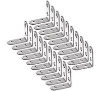 anjias 20 Pcs Right Angle Brackets, 90 Degree Right Angle Brackets 40 * 40mm Stainless Steel Angle Brackets