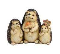 ANJIDADAY Hedgehog Statues Spring Home Decor Outdoor Decorations Resin Figurine Parent-Child Gifts for Patio, Yard, Lawn, Porch Garden Sculptures (Horizontal)